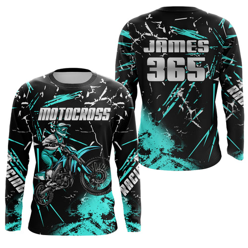 Motocross MX Racing Jersey UPF30+ Youth Dirt Bike Jersey Men Kid Motorcycle Riding Shirt XM216