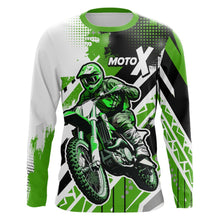 Load image into Gallery viewer, Motocross Racing Jersey Green Motox UPF30+ Dirt Bike Motorcycle Shirt Kid Men Off-road Youth XM141