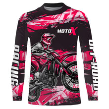 Load image into Gallery viewer, Girl Women Motocross Racing Jersey Pink Black UPF30+ Dirt Bike Shirt  Motorcycle Jersey XM220