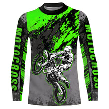 Load image into Gallery viewer, Motocross Racing Jersey Green Upf30+ Dirt Bike Shirt Men Women Kid MX Off-Road Jersey XM154