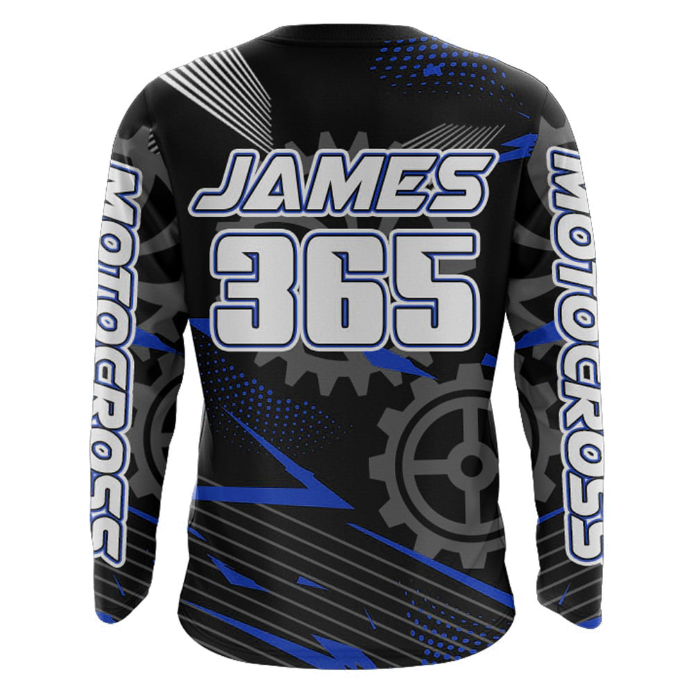 Blue Motocross Racing Jersey Upf30+ Dirt Bike Shirt Kids Women Men Off-road Jersey XM199