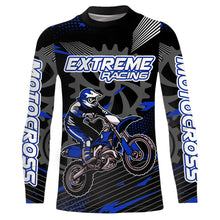 Load image into Gallery viewer, Blue Motocross Racing Jersey Upf30+ Dirt Bike Shirt Kids Women Men Off-road Jersey XM199