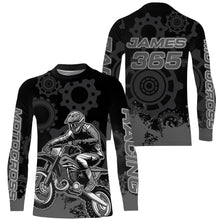 Load image into Gallery viewer, Motocross Racing Jersey Men Kid UPF30+ Grey Dirt Bike Riding Jersey MX Off-Road Shirt XM227