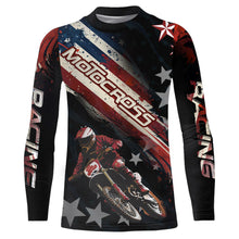 Load image into Gallery viewer, American Flag Motocross Racing Jersey UPF30+ Youth  Dirt Bike Shirt Kid Women Men Patriotic XM98