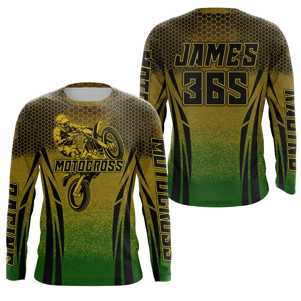 Custom Dirt Bike Racing Jersey Men Kid UPF30+ Motocross Off-Road Jersey Youth MX Shirt XM164