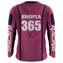 Load image into Gallery viewer, Motocross Racing Jersey Girl Women UPF30+ Pink Off-Road Youth Dirt Bike Riding Shirt XM168
