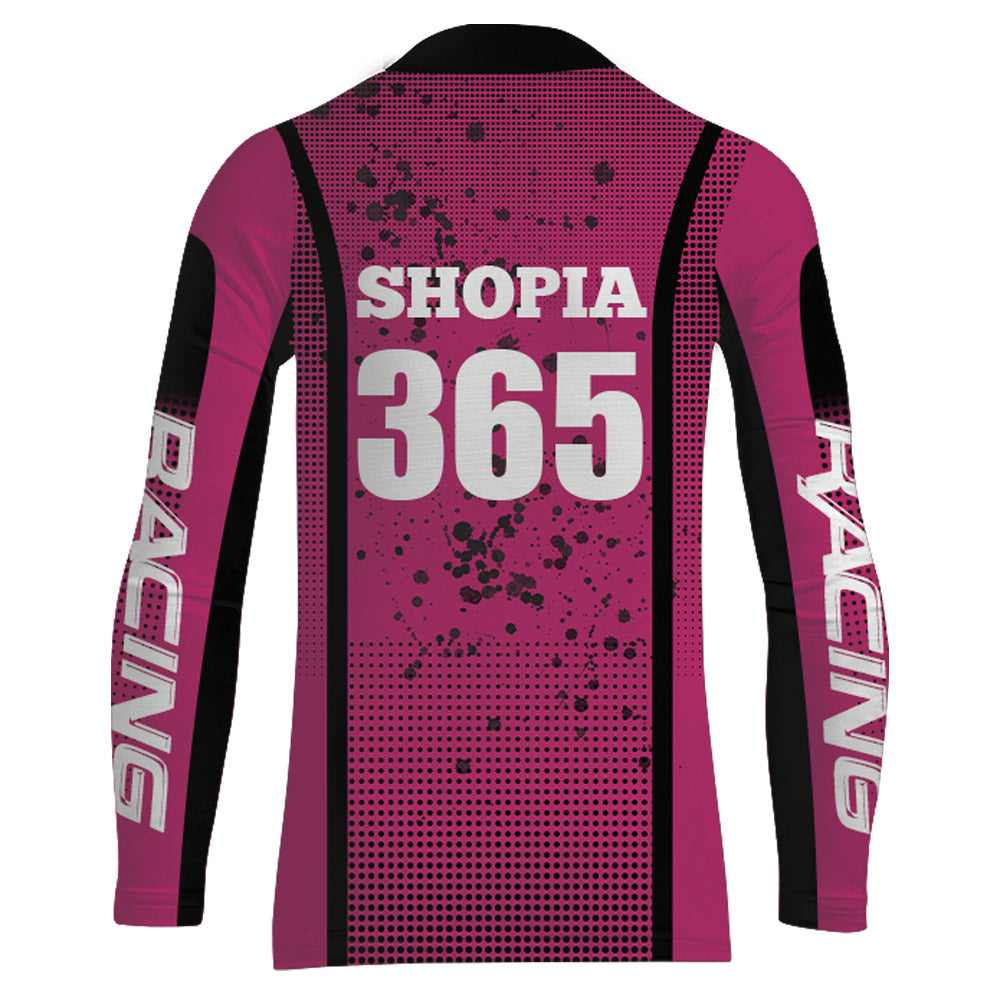 Motocross Racing Jersey Girl Women UPF30+ Pink Off-Road Youth Dirt Bike Riding Shirt XM168