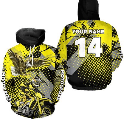 Eagle Motocross Hoodie for Men Women Dirt Bike Racing Hoodie Custom Riding Shirt MH163