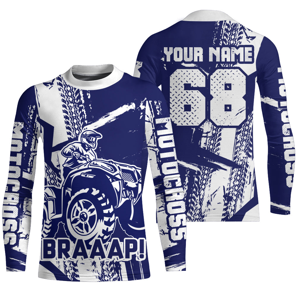 Custom ATV Racing Jersey Youth UPF30+ Quad Bike Shirt Men Kid Off-Road ATV Racing Jersey MX18