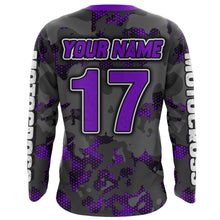 Load image into Gallery viewer, Motocross Jersey Purple Upf30+ Dirt Bike MX Racing Kid Men Women Motorcycle Shirt XM112