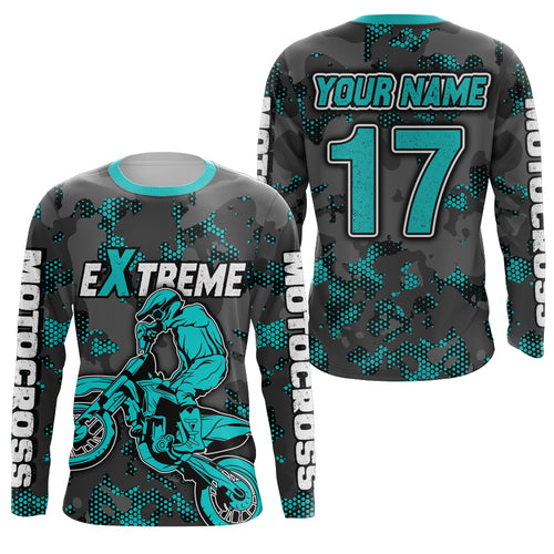 Motocross Jersey UPF30+ Youth Dirt Bike MX Racing Kid Men Women Off-Road Motorcycle Shirt XM112