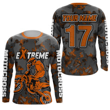 Load image into Gallery viewer, Motocross Jersey Orange Upf30+ Dirt Bike MX Racing Kid Men Women Motorcycle Shirt XM112