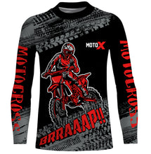 Load image into Gallery viewer, Motocross Jersey Kid Men Dirt Bike Racing Shirt Upf30+ Off-road Motorcycle Jersey Red XM202