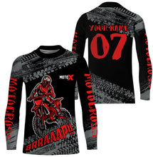 Load image into Gallery viewer, Motocross Jersey Kid Men Dirt Bike Racing Shirt Upf30+ Off-road Motorcycle Jersey Red XM202
