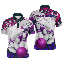 Load image into Gallery viewer, Purple Bowling Shirts for Women Men Custom Team Bowling Jerseys Polo&amp;1/4 Zip Shirt MBL176