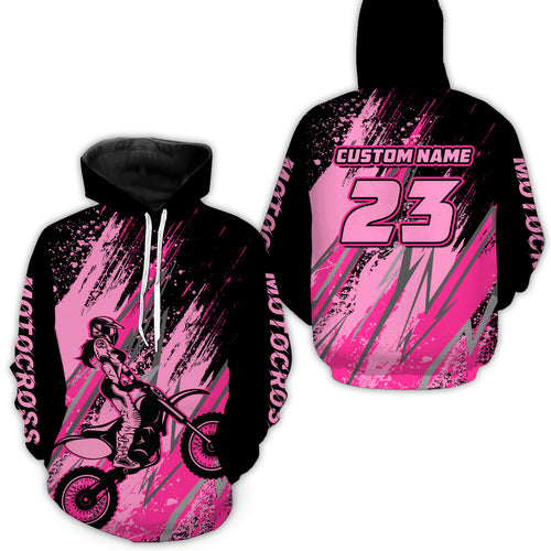 Pink Motocross Hoodie Jersey For Biker Men Women Dirt Bike Motorcycle Hoodie MH122