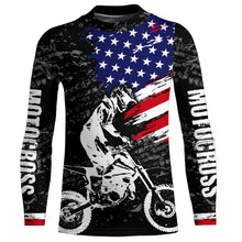 Load image into Gallery viewer, American Flag Motocross Jersey UPF30+ Patriotic Dirt Bike Racing Shirt Adult Youth Off-road XM121