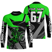 Load image into Gallery viewer, Green Motocross Racing Jersey Women Men Kid Motorcycle Dirt Bike Shirt XM292