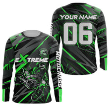 Load image into Gallery viewer, Green Motocross Racing Jersey Kid Women Men Upf30+ Youth Dirt Bike Off-Road Shirt XM54