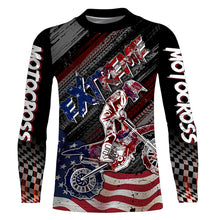 Load image into Gallery viewer, American Flag Motocross Jersey UPF30+ Youth Dirt Bike Shirt Patriotic Extreme MX Racing Shirt XM123