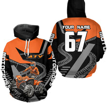 Load image into Gallery viewer, Orange ATV Motocross Hoodie for Men Women Quad Shirt Custom ATV Riding Hoodie MHATV25