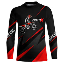 Load image into Gallery viewer, Custom Motocross Jersey Red Youth Men Kid UPF30+ Dirt Bike Shirt Motorcycle Shirt XM217