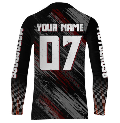 Custom ATV Riding Jersey Youth Upf30+ American Flag Quad Bike Shirt Men Kid ATV Racing MX47