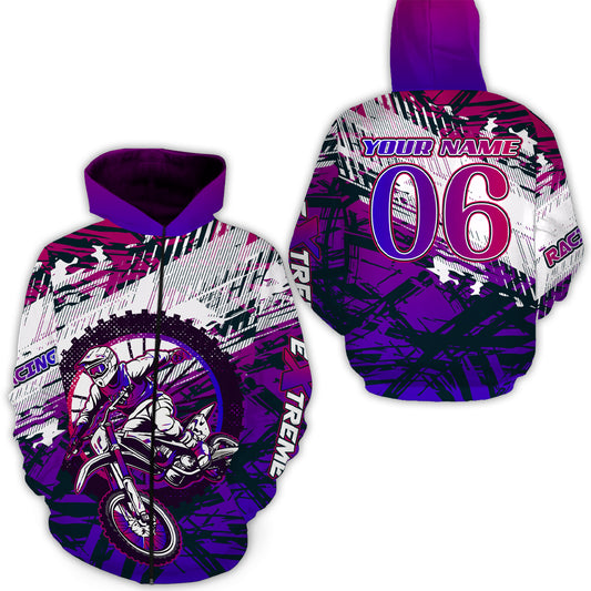 Personalized Motocross Racing Hoodie Jersey Men Women Dirt Bike Motorcycle Hoodie MH53