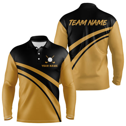 Custom Golf Polo Shirt for Men Women Golf Polo Shirt Yellow Golf Polo MMG12