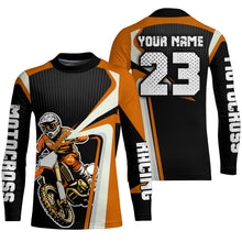 Load image into Gallery viewer, Custom Motocross Jersey Orange Dirt Bike Shirt For Kid Women Men Off-road Shirt XM307