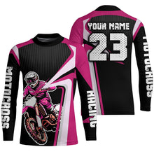 Load image into Gallery viewer, Custom Motocross Jersey Pink Dirt Bike Shirt For Kid Women Men Off-road Shirt XM307