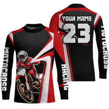 Load image into Gallery viewer, Custom Motocross Jersey Red Dirt Bike Shirt For Kid Women Men Off-road Shirt XM307