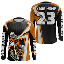 Load image into Gallery viewer, Custom Motocross Jersey Orange Dirt Bike Shirt For Kid Women Men Off-road Shirt XM307