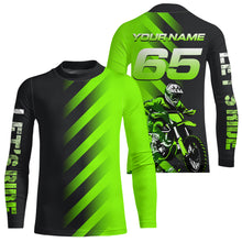 Load image into Gallery viewer, Custom Green Motocross Jersey Dirt Bike Off-road Jersey for Men Kid Women Boys Girls XM358