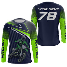 Load image into Gallery viewer, Green Motocross Racing Jersey Youth Men Women Dirt Bike Shirt Upf30+ Extreme Off-Road Racing Shirt XM310