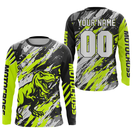 Dinosaur Motocross Racing Jersey Custom Dirt Bike Shirt for Kid Adult Motorcycle Jersey XM391