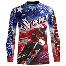 Load image into Gallery viewer, American Flag Racing Jersey UPF30+ Motocross Dirt Bike Shirt Youth Men Kid Women Patriotic XM99