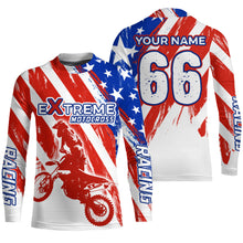 Load image into Gallery viewer, American Flag Motocross Racing Jersey UPF30+ Youth Women Men Kid Dirt Bike Shirt Patriotic XM104