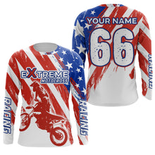 Load image into Gallery viewer, American Flag Motocross Racing Jersey UPF30+ Youth Women Men Kid Dirt Bike Shirt Patriotic XM104