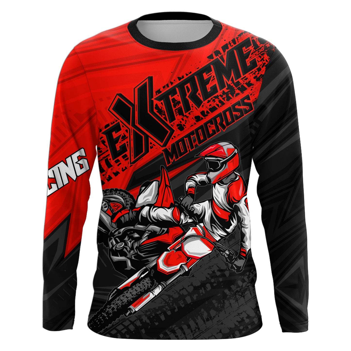 Red Motocross Racing Jersey Upf30+ Kid Men Women Dirt Bike Shirt Off-road Jersey XM285