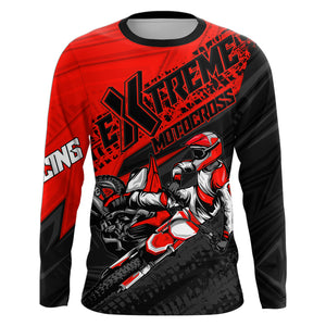 Red Motocross Racing Jersey Upf30+ Kid Men Women Dirt Bike Shirt Off-road Jersey XM285