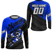 Load image into Gallery viewer, Blue Motocross Racing Jersey Upf30+ Kid Men Women Dirt Bike Shirt Off-road Jersey XM285