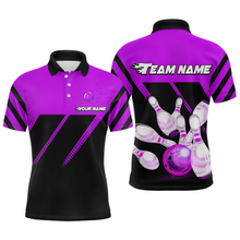 Load image into Gallery viewer, Purple Bowling Shirt Custom Bowling Jersey for Men Women Bowling Polo&amp;1/4 Zip Shirts MBL51