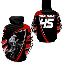 Load image into Gallery viewer, Red Motocross Racing Hoodie Jersey For Men Women Motorcycle Dirt Bike Hoodie Zip MH124
