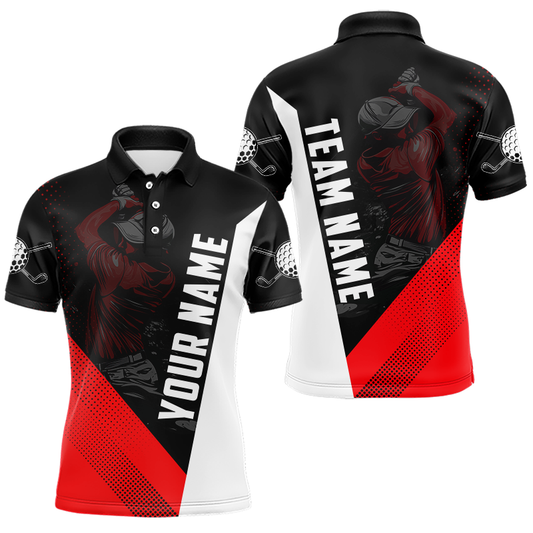 Custom Red Golf Polo Shirts for Men and Women's Matching Golf Shirts for Golfer MMG57