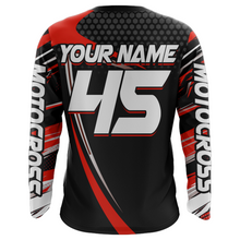 Load image into Gallery viewer, Motocross Racing Jersey Red Upf30+ MX Racing Dirt Bike Jersey Kid Men Motorcycle XM173