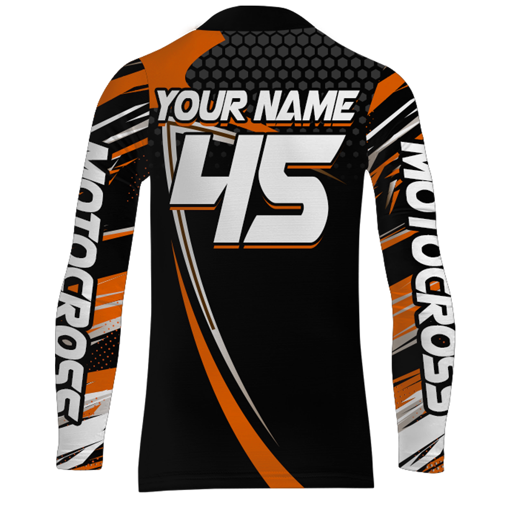 Motocross Racing Jersey Orange Upf30+ MX Racing Dirt Bike Jersey Kid Men Motorcycle XM173