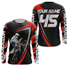 Load image into Gallery viewer, Motocross Racing Jersey Red Upf30+ MX Racing Dirt Bike Jersey Kid Men Motorcycle XM173
