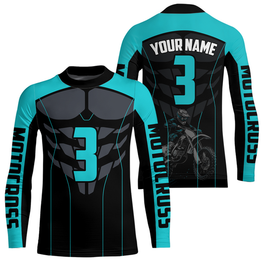 Blue Motocross Jersey Muscle Racing Dirt Bike Jersey Men Kid Women Upf30+ Off Road Jersey XM368