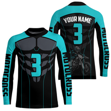 Load image into Gallery viewer, Blue Motocross Jersey Muscle Racing Dirt Bike Jersey Men Kid Women Upf30+ Off Road Jersey XM368